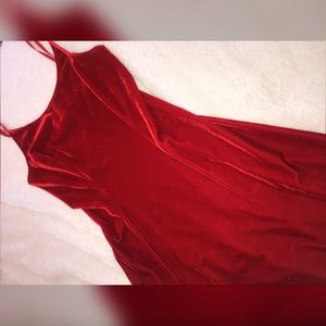 Luxurious ruby red velvet princess nightgown